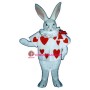 White Rabbit with Jacket Mascot Costume
