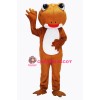 Brown Frog Mascot Costume