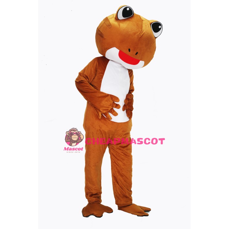 Brown Frog Mascot Costume