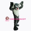 Grey Power Cat Wildcat Mascot Costume