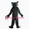 Grey Power Cat Wildcat Mascot Costume