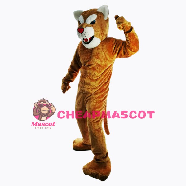 New Power Leopard Panther Cat Cougar Mascot Costume