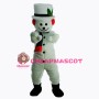New Extra Round Snowman w Hat Scarf Mascot Costume
