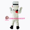 New Extra Round Snowman w Hat Scarf Mascot Costume