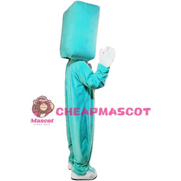 Green TV Set Mascot Costumes