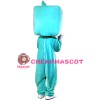 Green TV Set Mascot Costumes