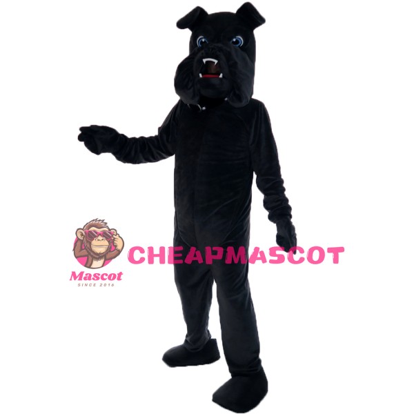 Black Bulldog Mascot Costume