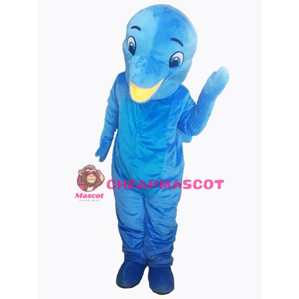 Happy Blue Dolphin Mascot Costumes