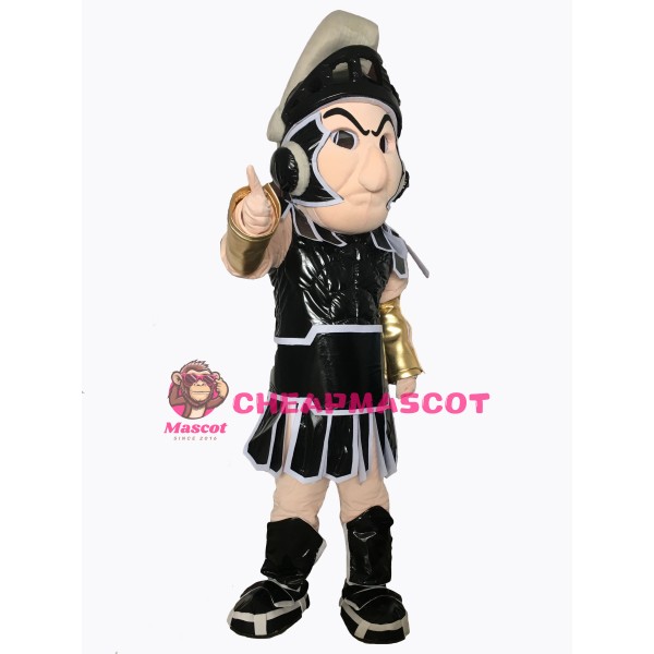 Black Spartan Trojan Knight Sparty Mascot Costume