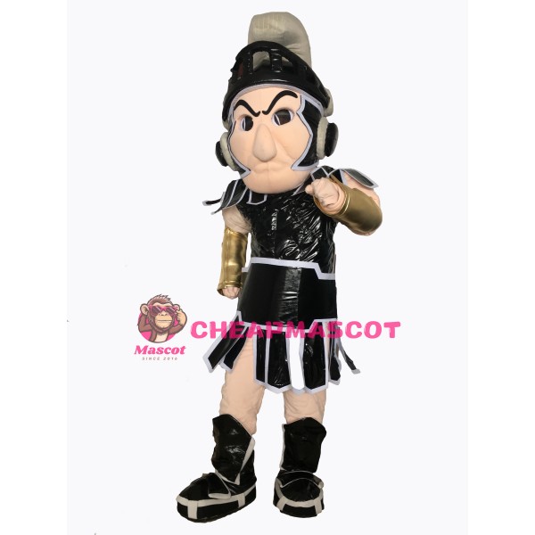 Black Spartan Trojan Knight Sparty Mascot Costume