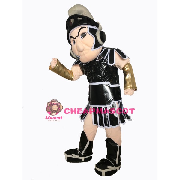 Black Spartan Trojan Knight Sparty Mascot Costume