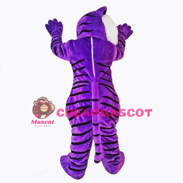 Purple Tiger Mascot Costume