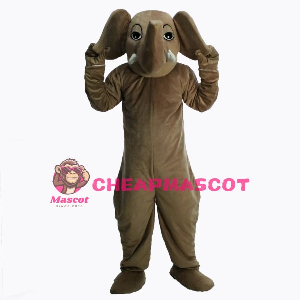 Brown Elephant Masot Costume