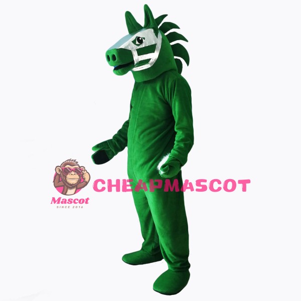 Green Trojan Horse Mascot Costume
