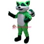 Green Ricky Racoon Mascot Costume