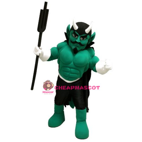 Green Devil Mascot Costume