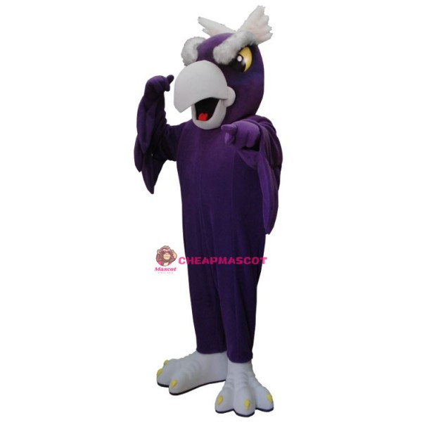 Purple Owl Mascot Costume