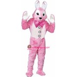 Adult Pink Bunny Mascot Costume
