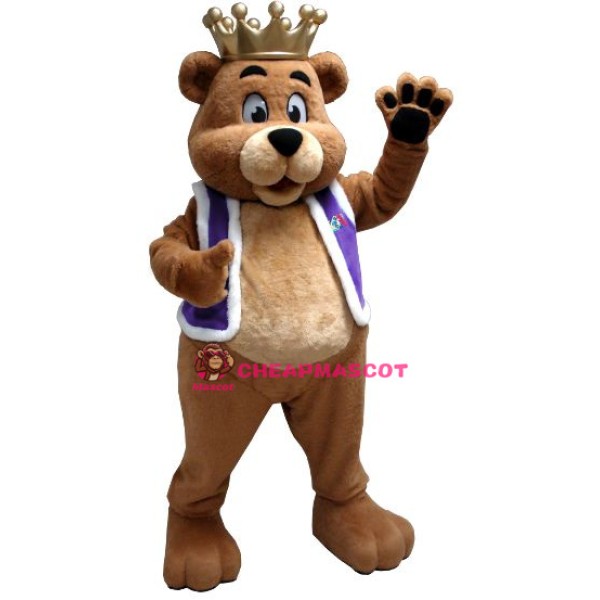 King Billy Bob Bear Mascot Costume