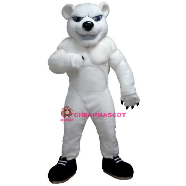 Power Polar Bear Mascot Costume