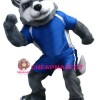 Power Husky Dog Mascot Costume