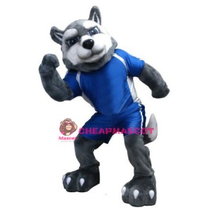 Power Husky Dog Mascot Costume