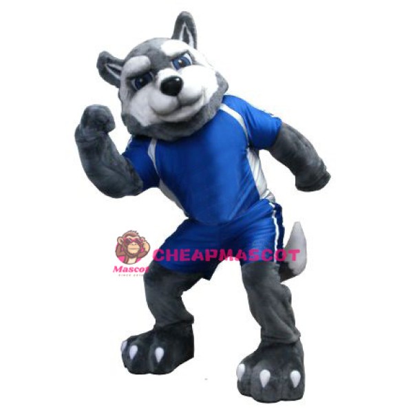 Power Husky Dog Mascot Costume