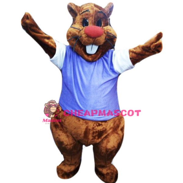 Cute Adult Beaver Mascot Costume