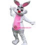 Glasses Easter Bunny Mascot Costume