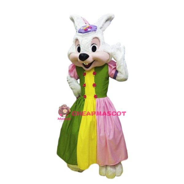 Girl Easter Bunny Mascot Costume