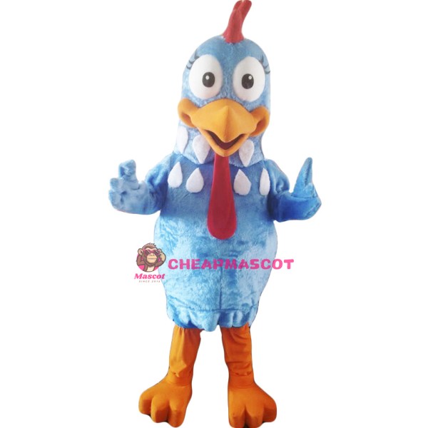 Blue Chicken Mascot Costume Adult Character Costume