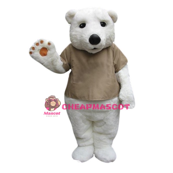 Cute Polar Bear Mascot Costume