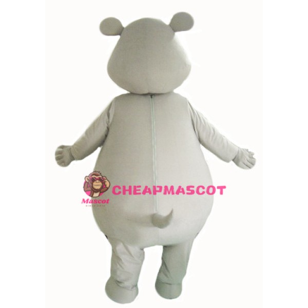 Big Fat Grey Hippo Mascot Costume