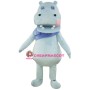 Light Blue Hippo Mascot Costume