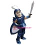 Blue Spartan Knights Mascot Costume