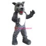 Cute Grey Wolf Mascot Costume