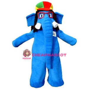Blue Elephant Mascot Costume