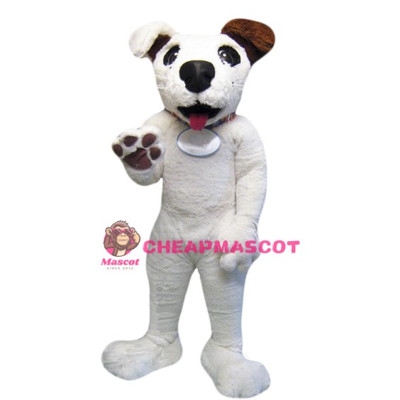 Cute White Dog Mascot Costume