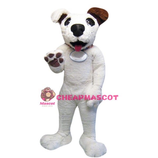 Cute White Dog Mascot Costume