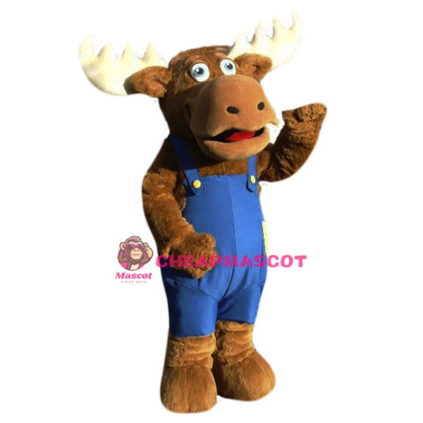 Cute Moose Mascot Costume