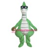 Cool Green Dinosaur Mascot Costume