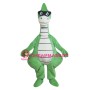 Cool Green Dinosaur Mascot Costume