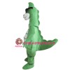 Cool Green Dinosaur Mascot Costume