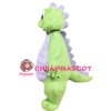 Cute Green Dinosaur Mascot Costume