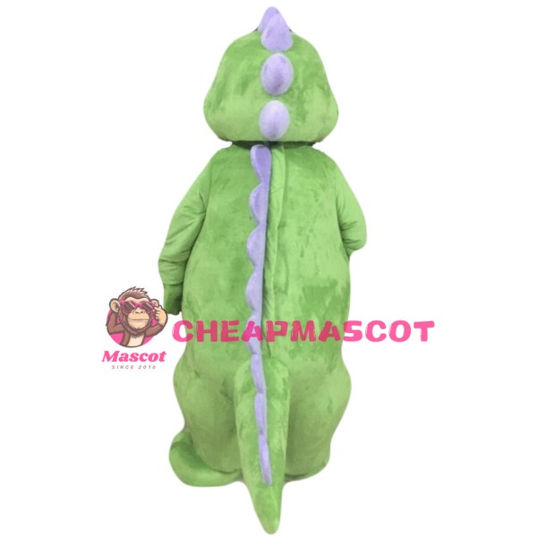 Cute Green Dinosaur Mascot Costume