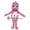 Pink Dinosaur Mascot Costume