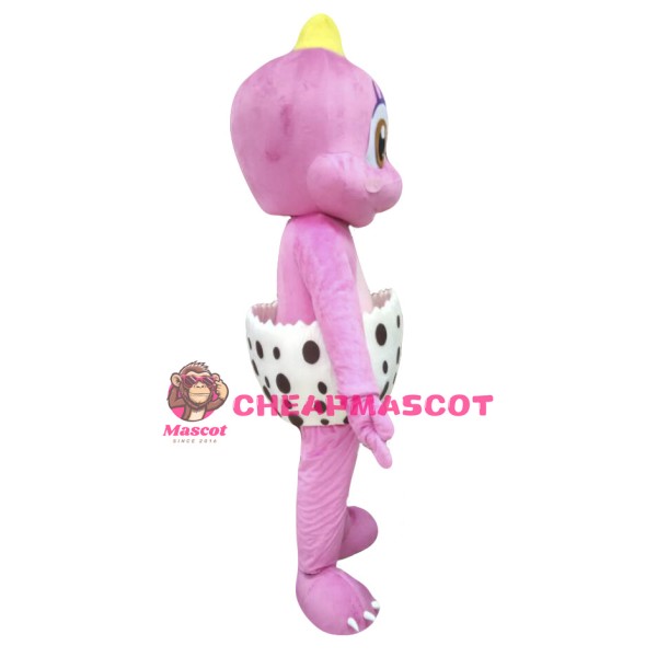 Pink Dinosaur Mascot Costume