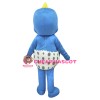 Blue Dinosaur Mascot Costume