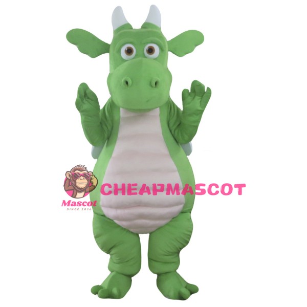 Green Adult Dragon Mascot Costume