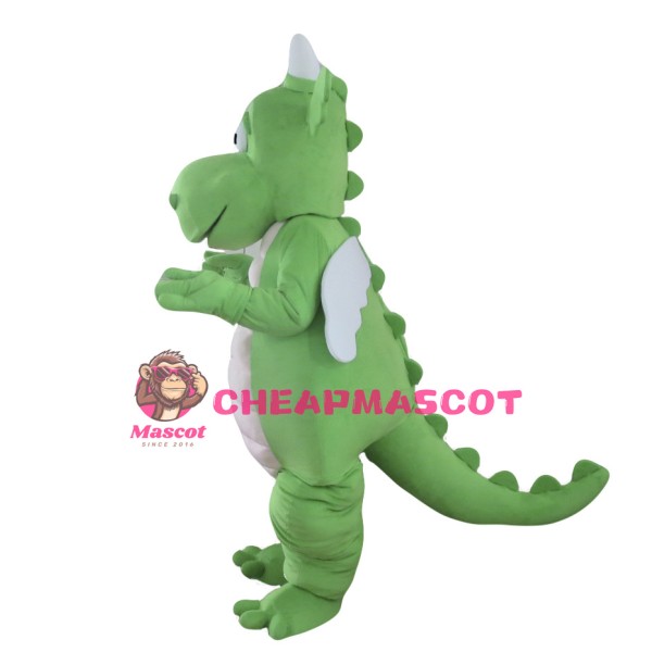 Green Adult Dragon Mascot Costume